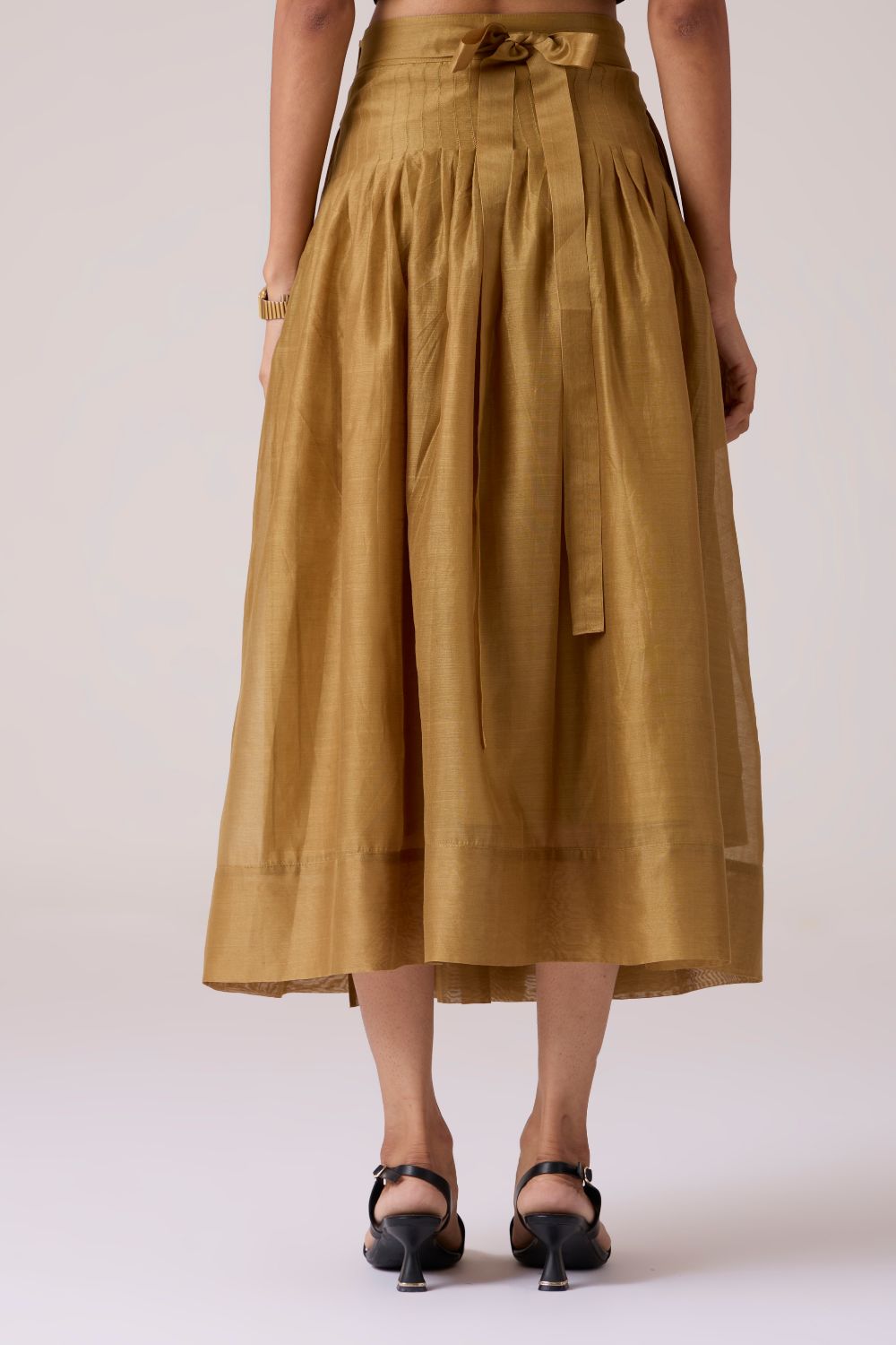 Tereza Yellow Handwoven Wrap Skirt
