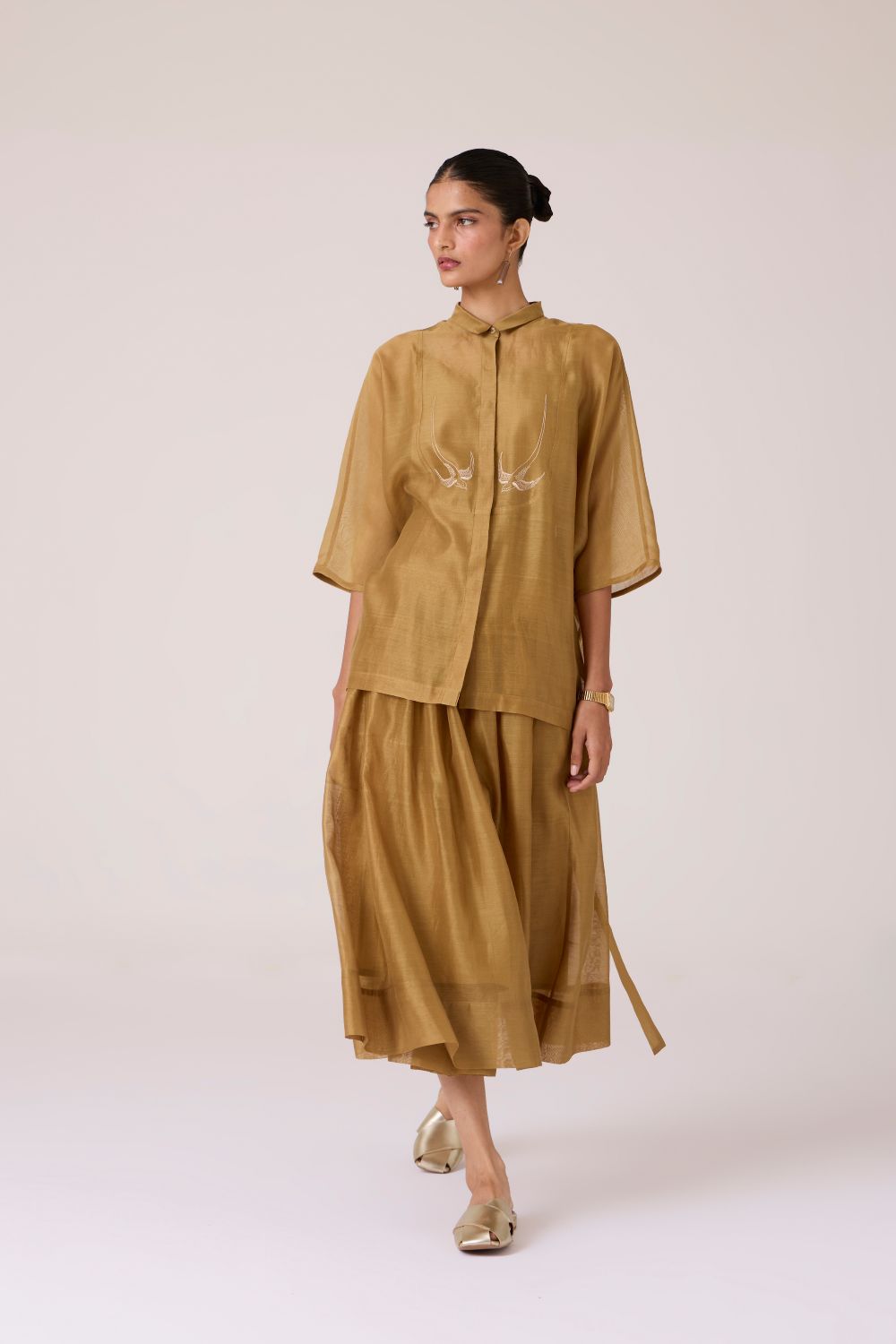 Tereza Yellow Handwoven Wrap Skirt