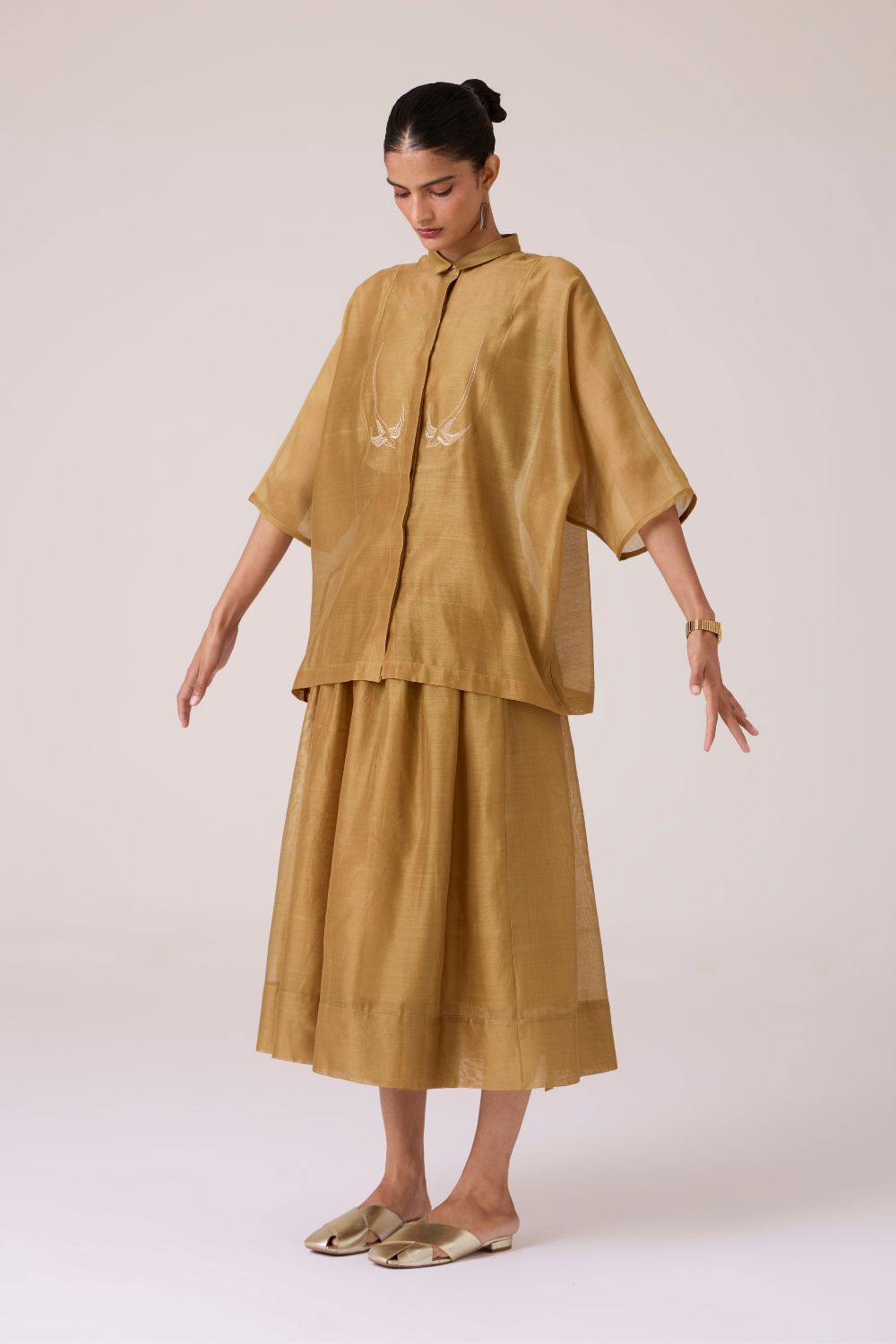 Tereza Yellow Handwoven Wrap Skirt