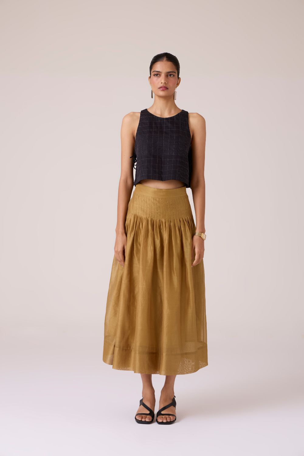 Tereza Yellow Handwoven Wrap Skirt