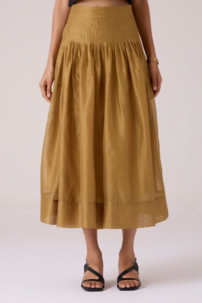 Tereza Yellow Handwoven Wrap Skirt