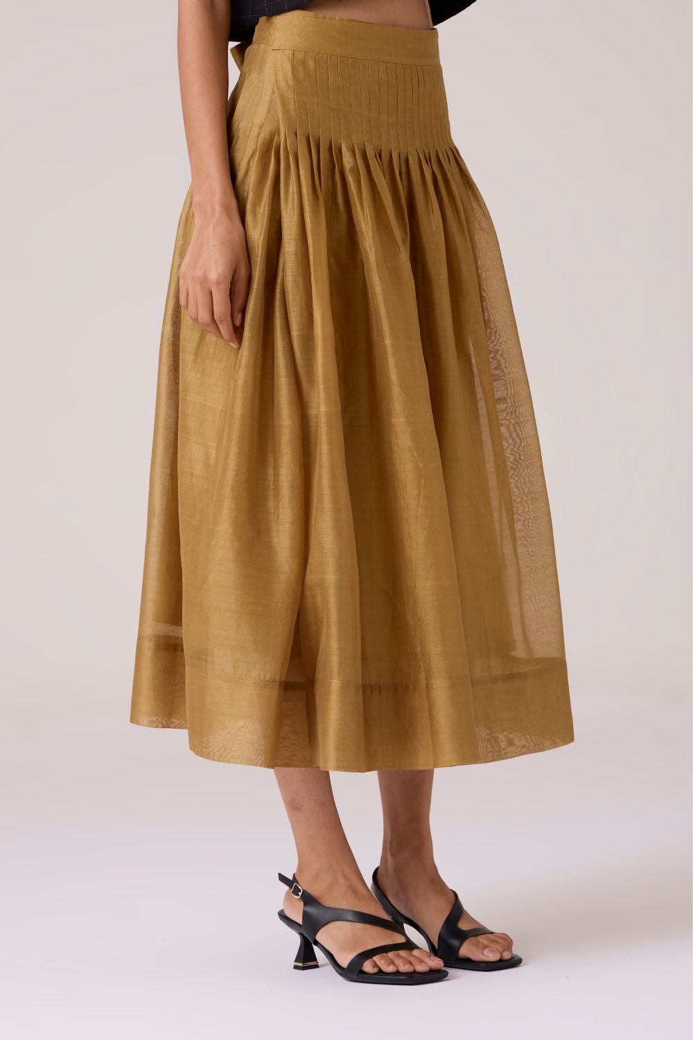 Tereza Yellow Handwoven Wrap Skirt