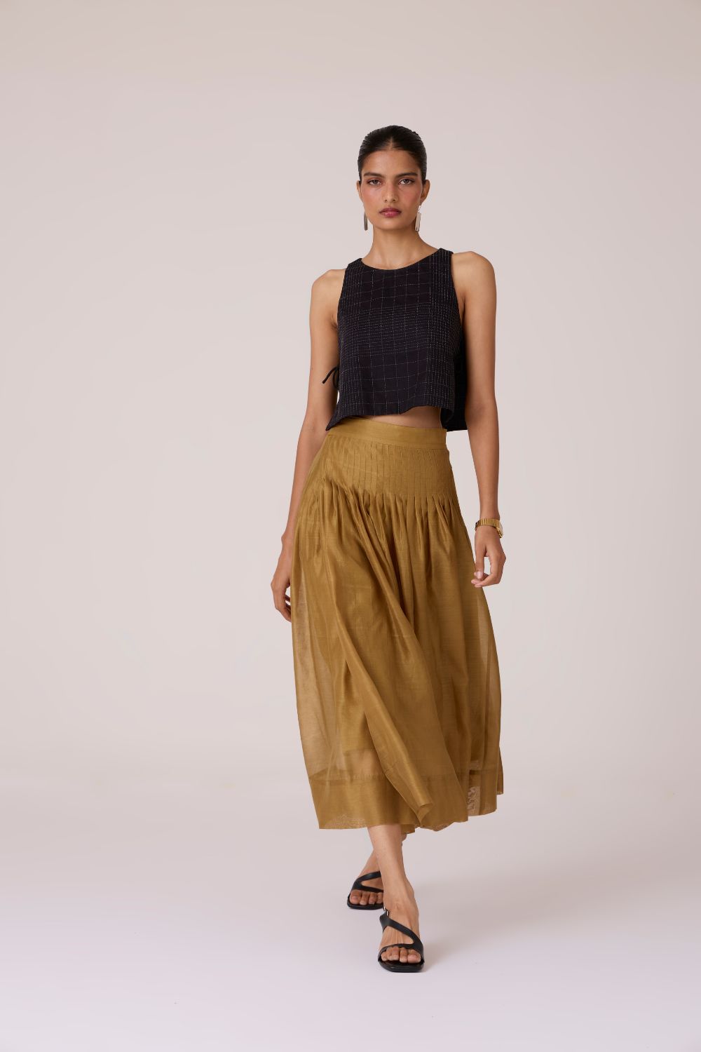 Tereza Yellow Handwoven Wrap Skirt