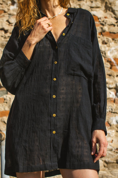 The Classic Artist Smock-Black