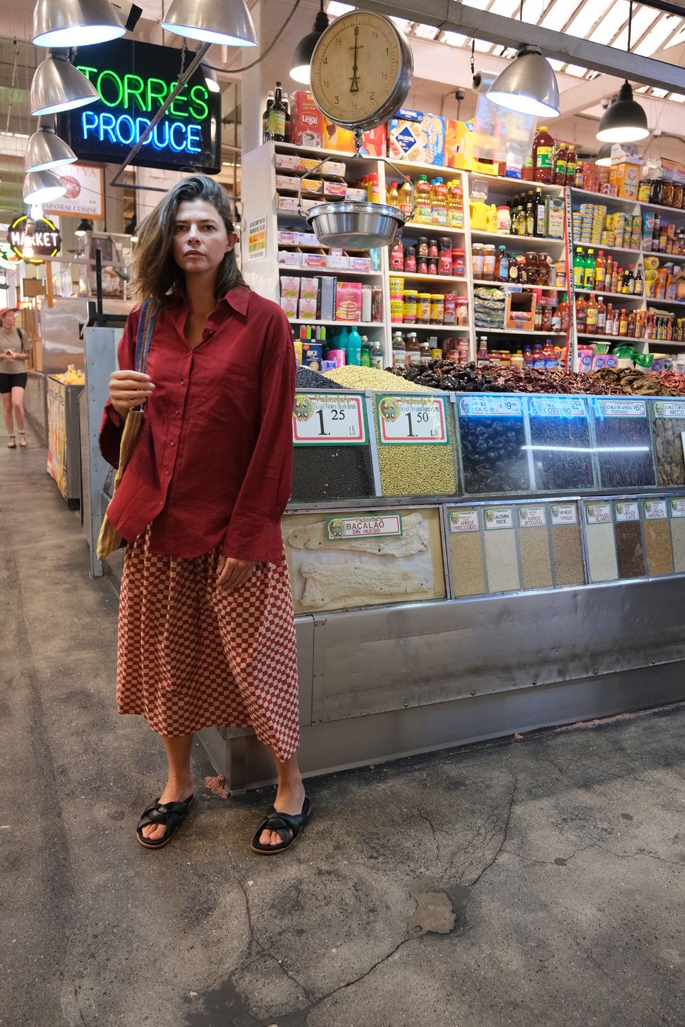 The Market Organic Skirt – Checkerboard Red