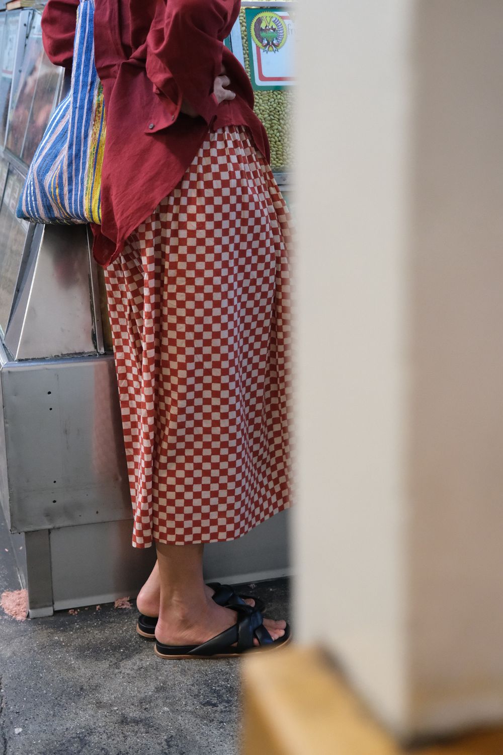 The Market Organic Skirt – Checkerboard Red