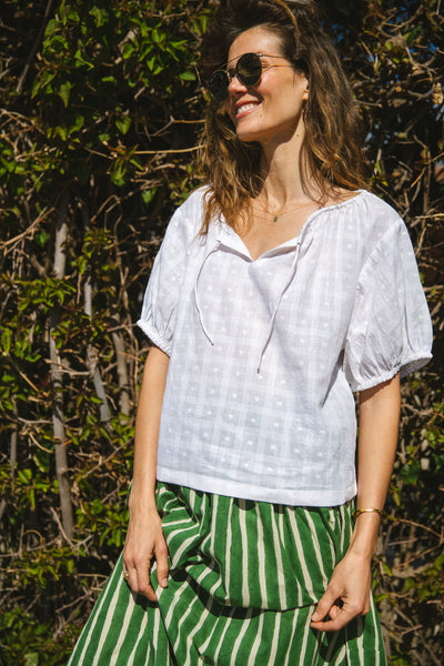 The Mary Top-White