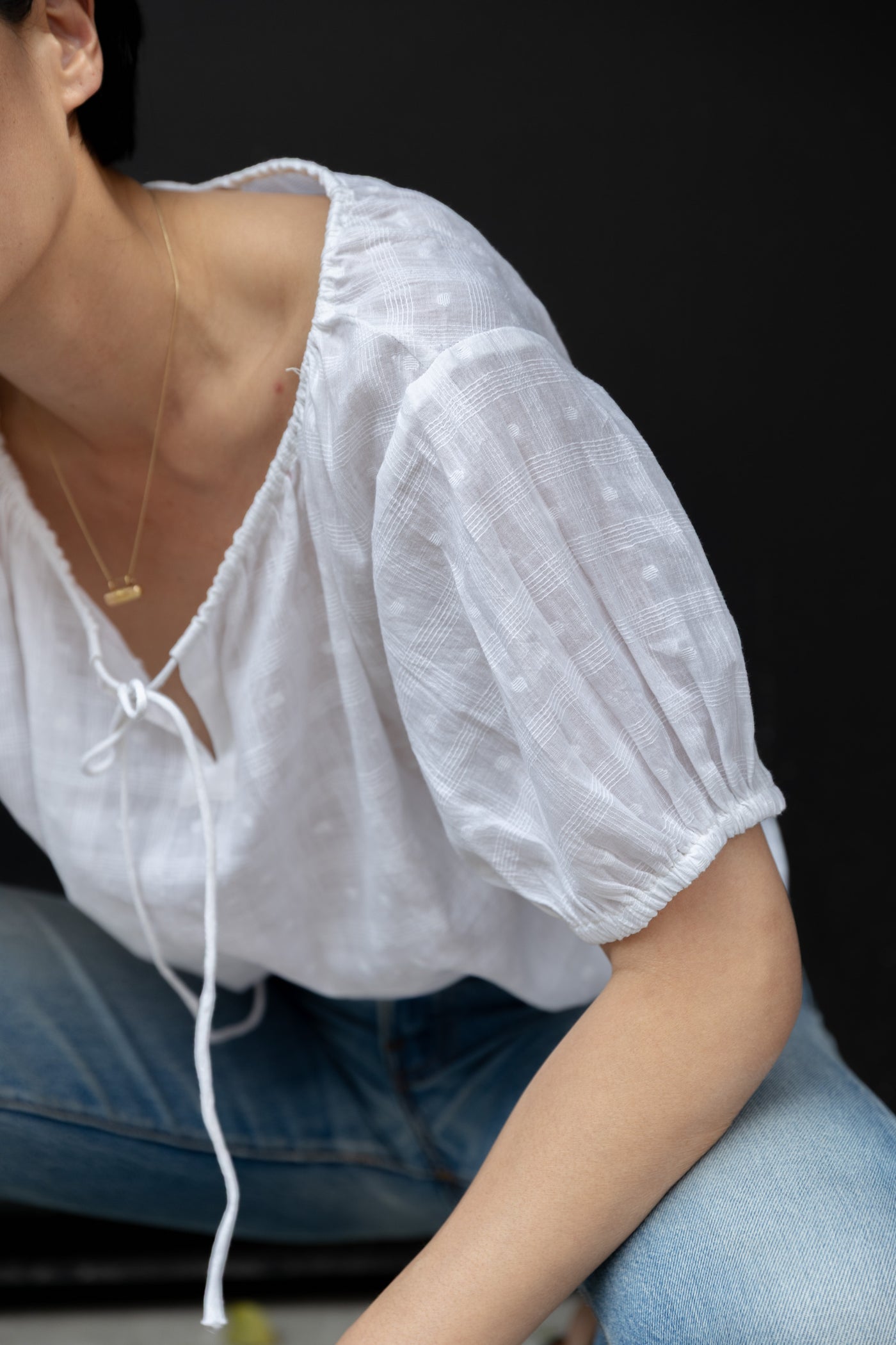 The Mary Top-White