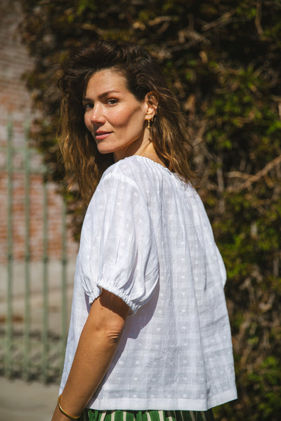 The Mary Top-White