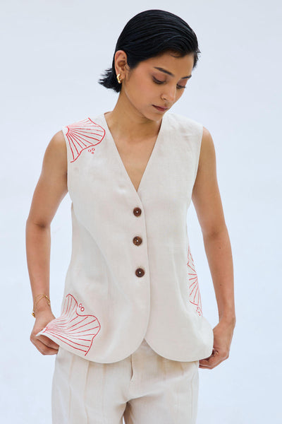 The Misty Linen Waistcoat