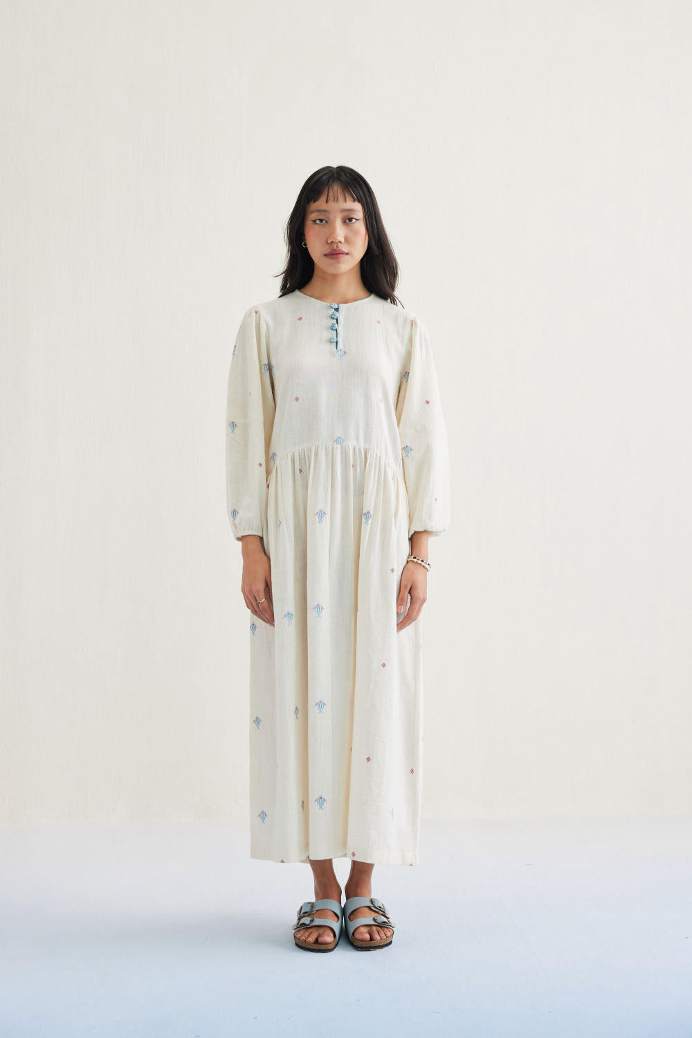 The Shoal Handwoven Kala Cotton Maxi Dress