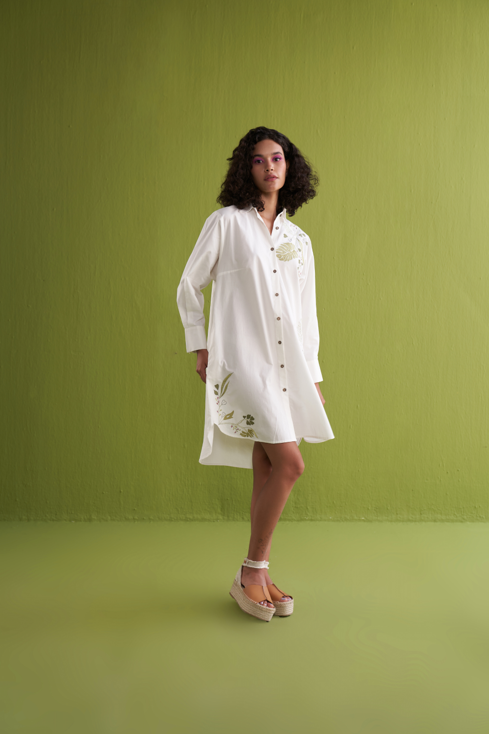 The Tropical Organic Cotton Shirt Dress