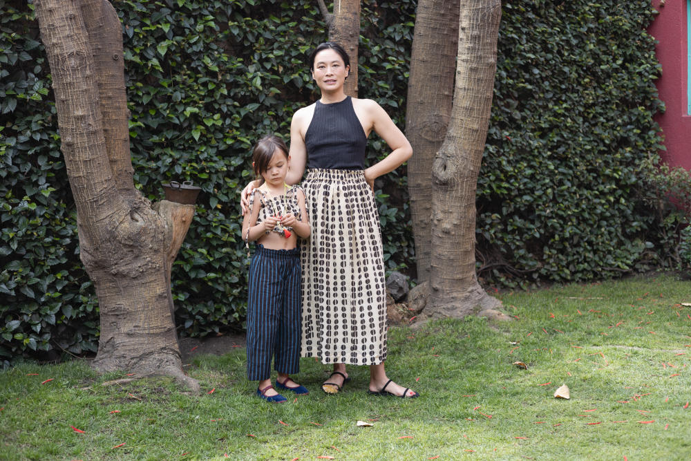 The Polka City Skirt-Black & Tan