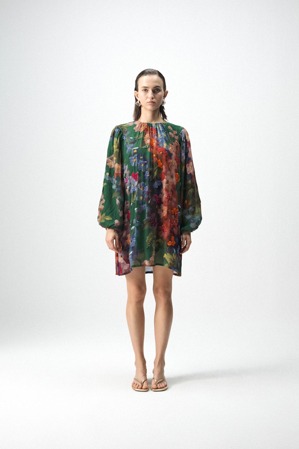 THEA EMBROIDERD SHORT DRESS