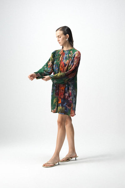 THEA EMBROIDERD SHORT DRESS