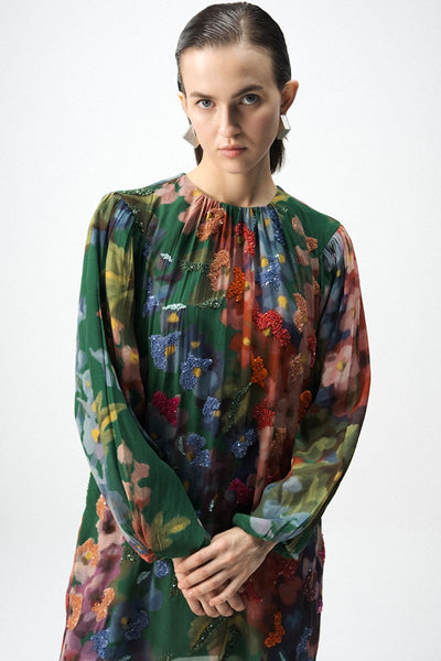 THEA EMBROIDERD SHORT DRESS