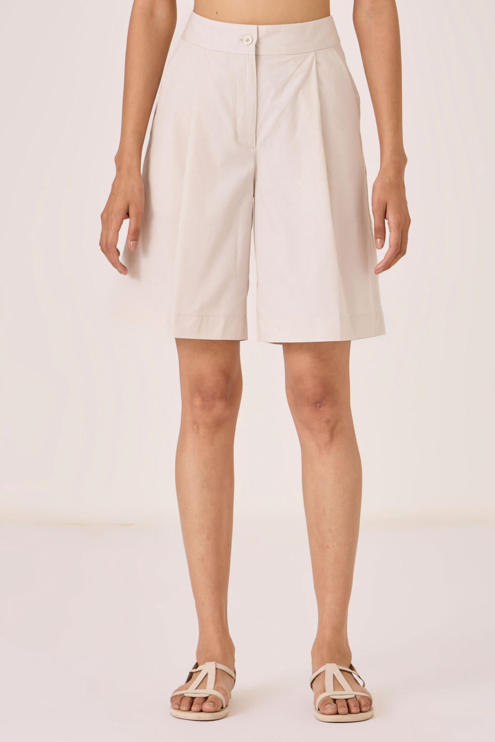 Tswalu Ecru Cotton Shorts