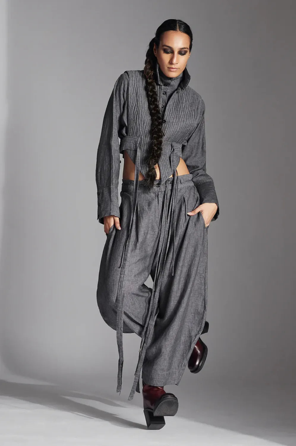 Tuen Jacket in Linen-Grey