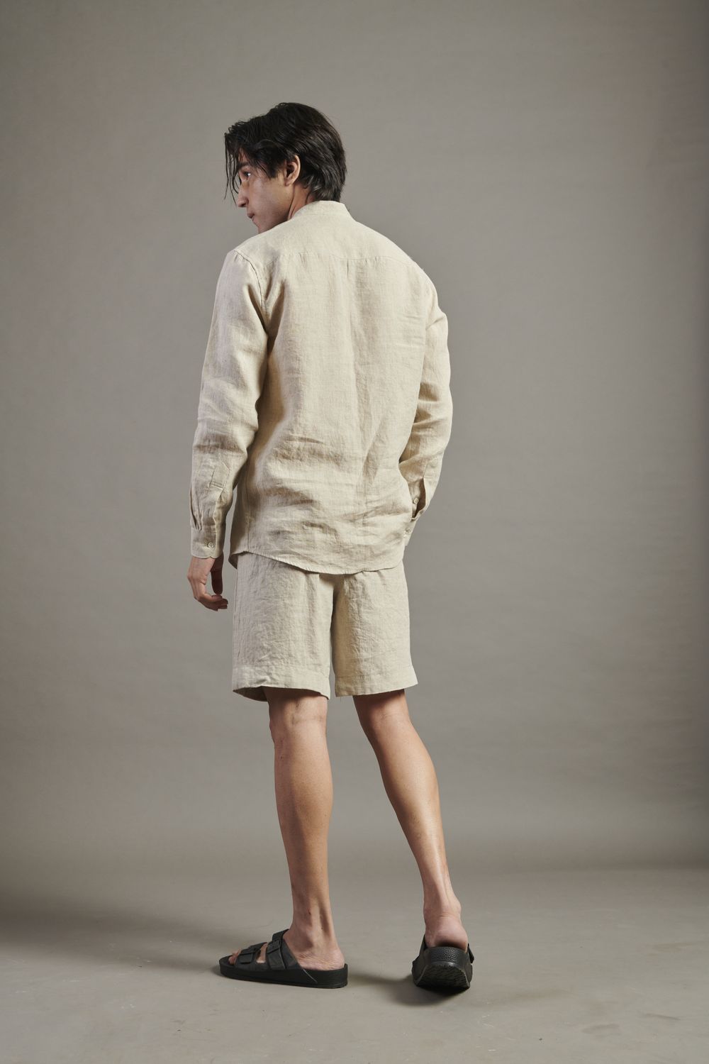 Undyed Linen Golf Shorts