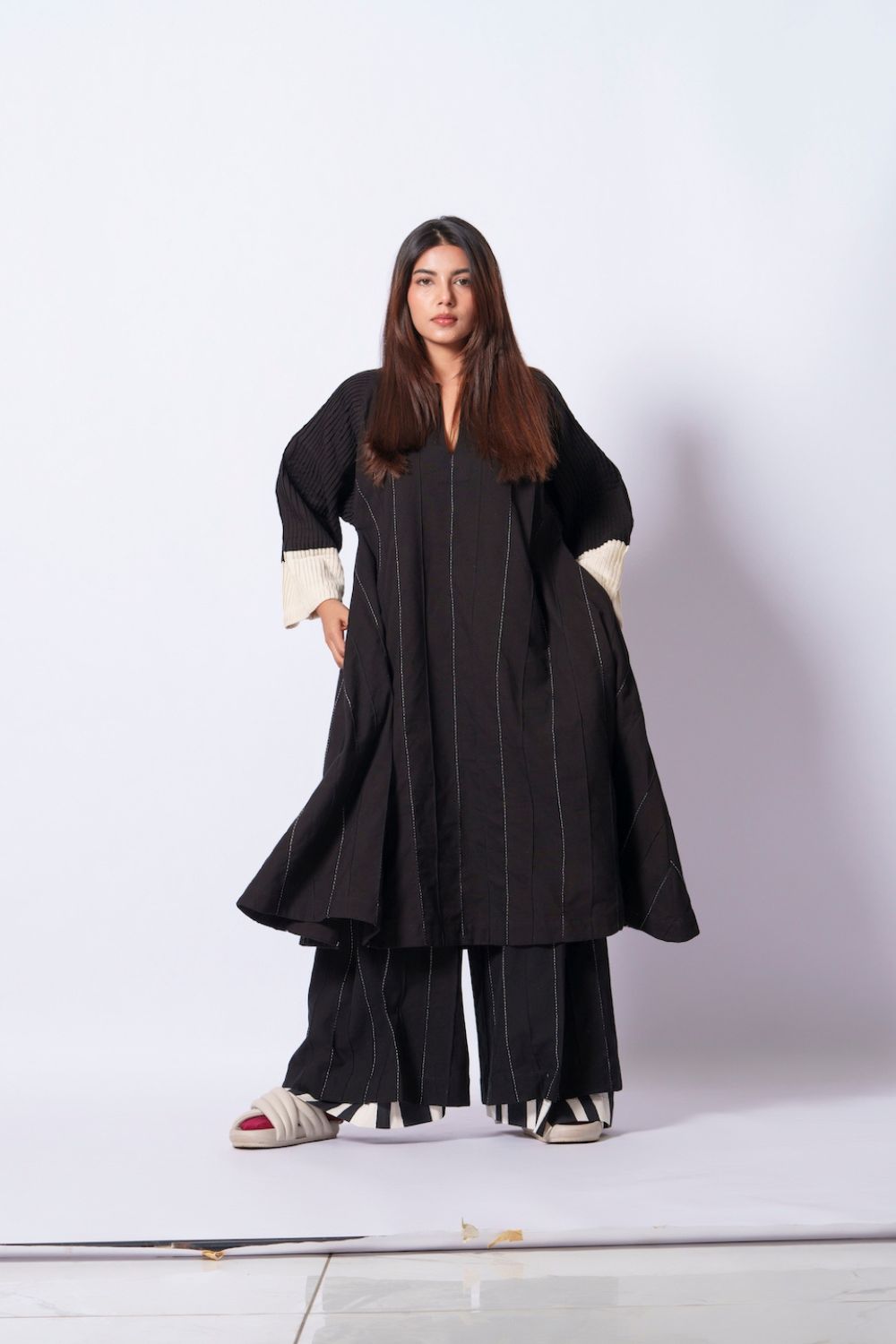 Dune Pants-Black + Natural
