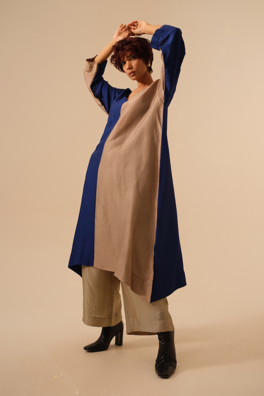 Onyx Tunic-Blue + Grey