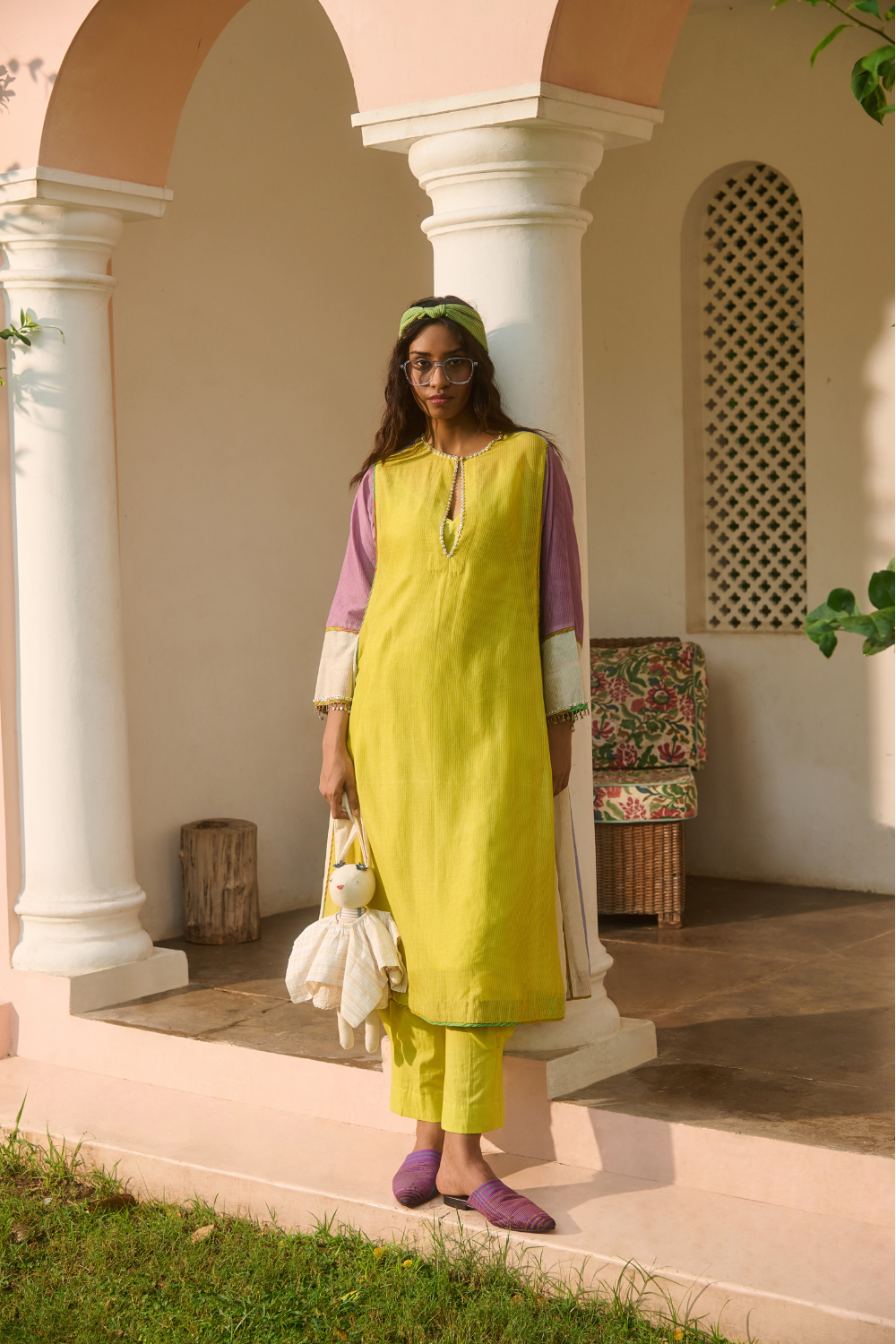 DOTTY PANT-YELLOW