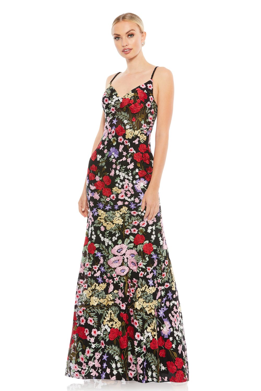 MD-67473 Strappy Long Dress-Black