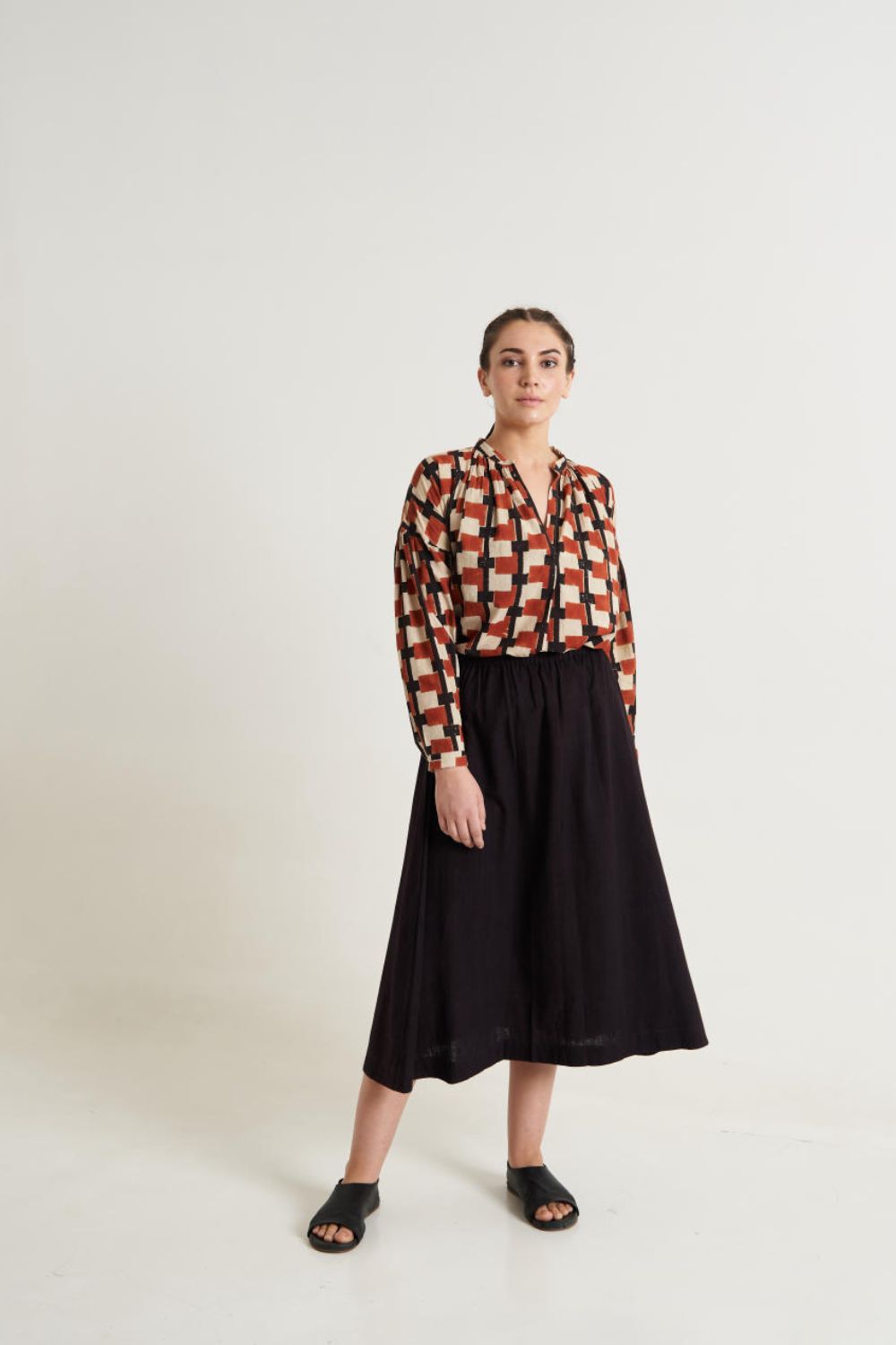 Classic organic black skirt - Black