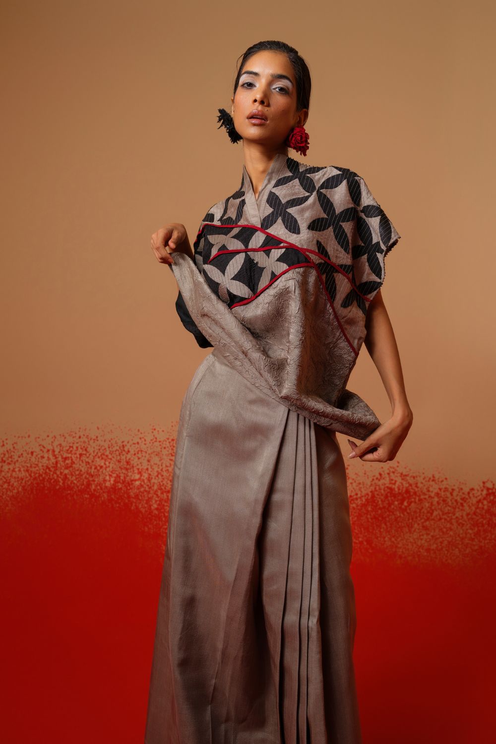 Mist Top-Grey + Black + Red