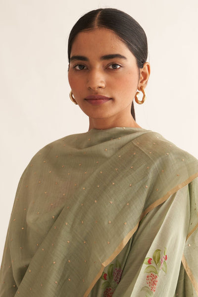 SAGE GREEN TARA DUPATTA