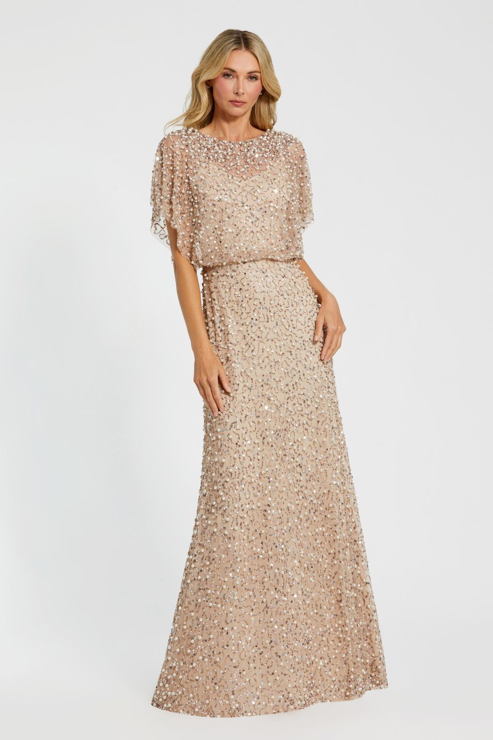 MD-14523 Aline Gown-Beige