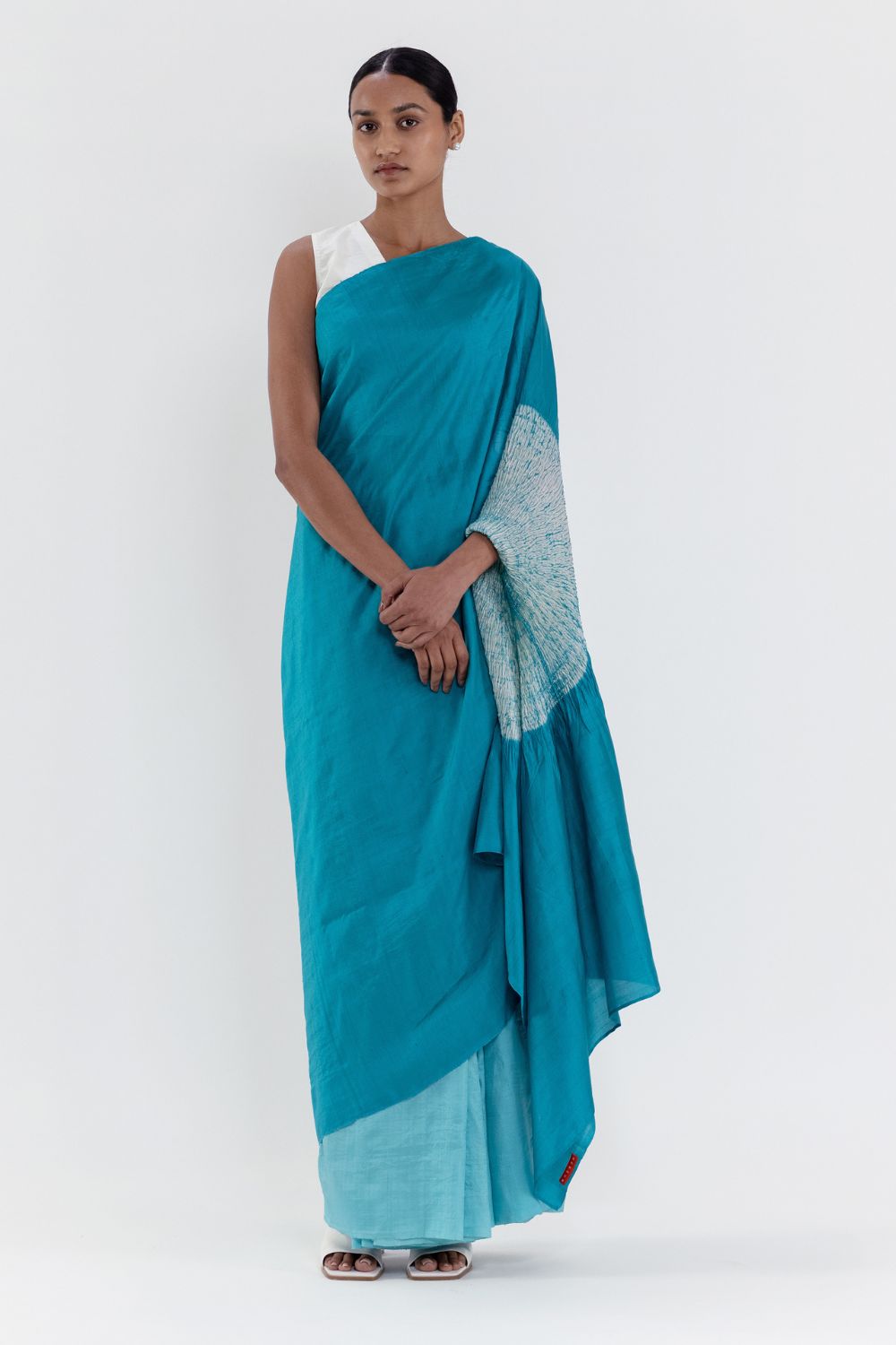 THE HANDSFREE SAREE - BLUE OMBRE
