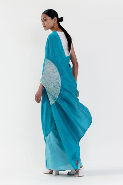 THE HANDSFREE SAREE - BLUE OMBRE