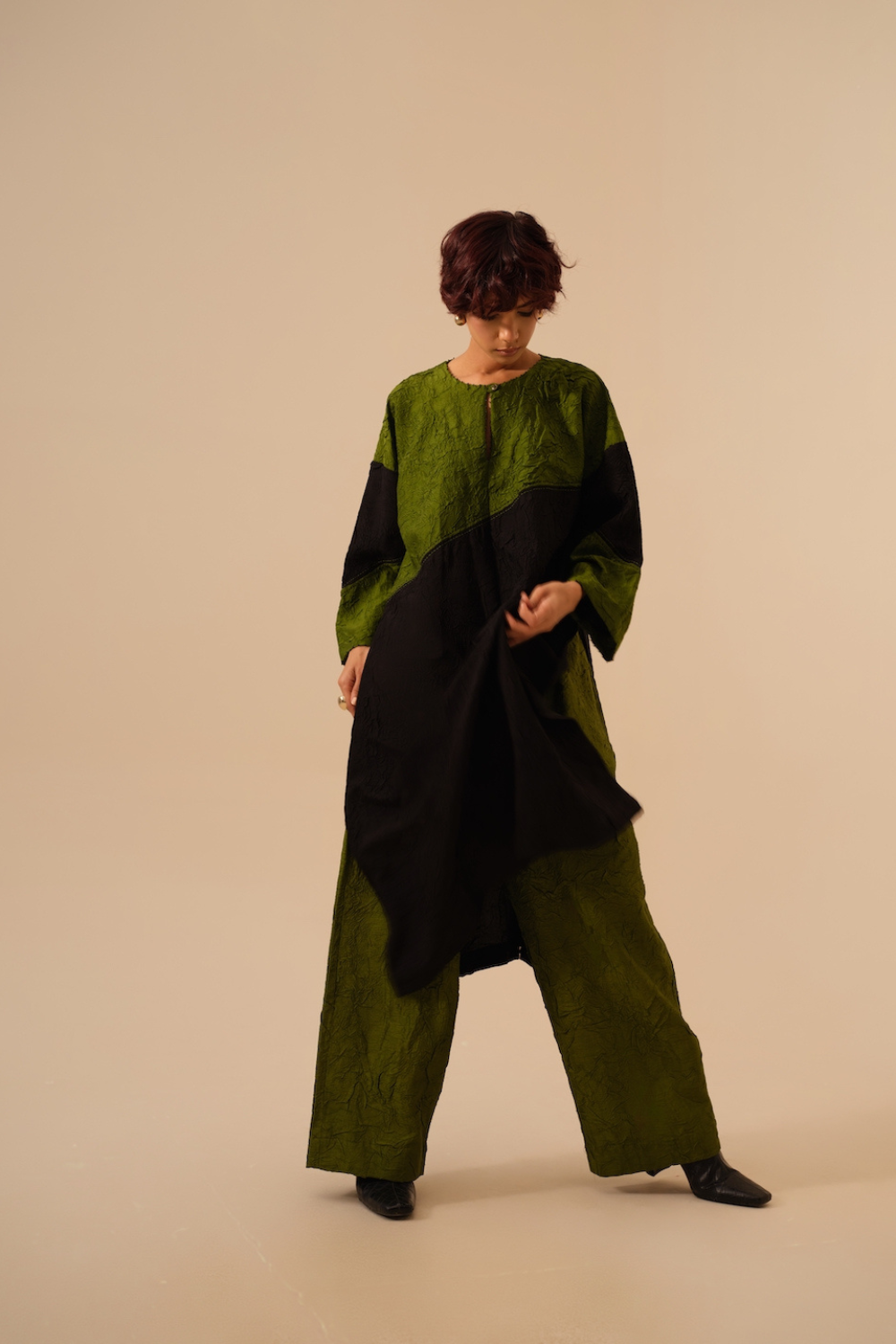 Salt Tunic-Black + Jade