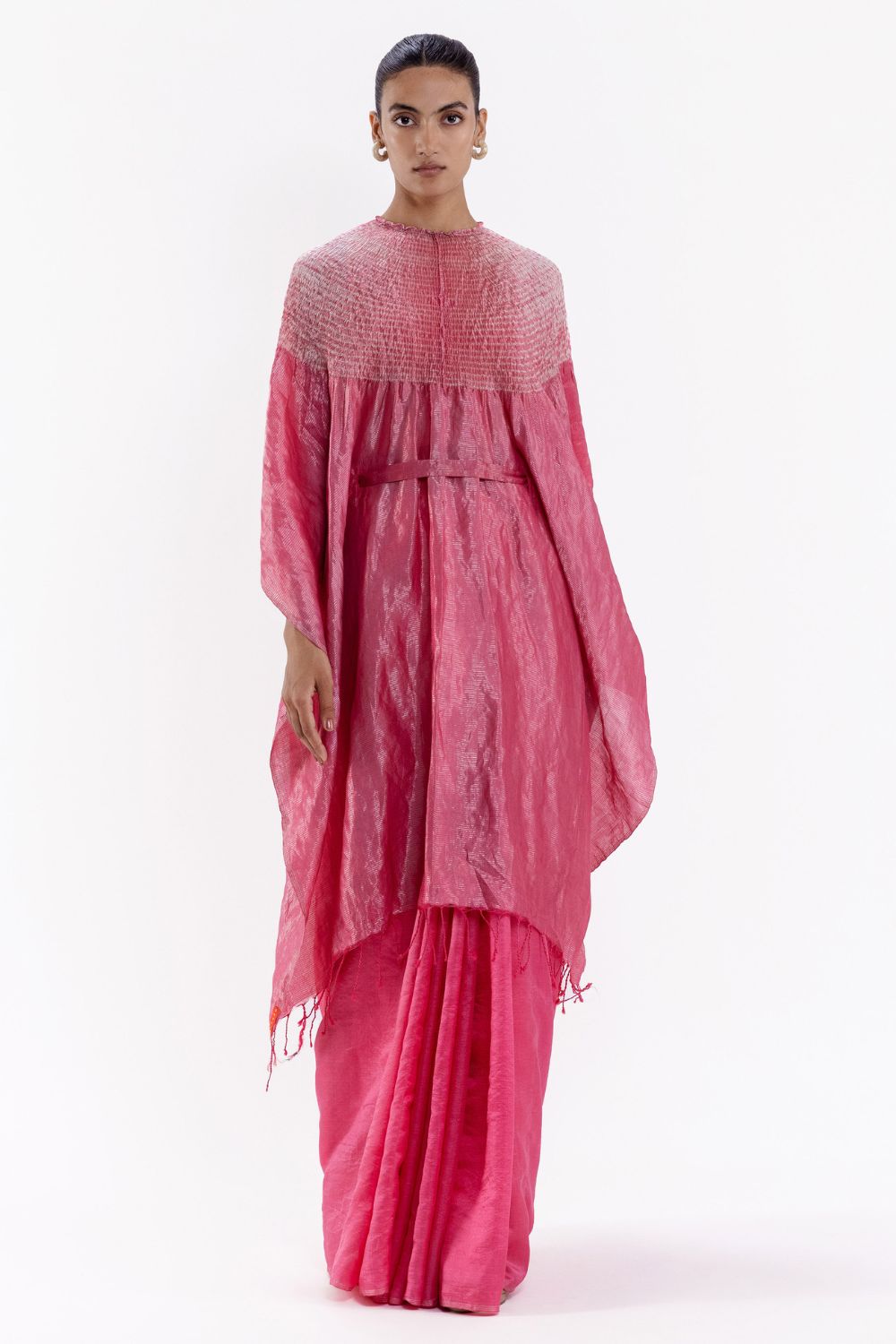 HANDSFREE SAREE 2.0 - METALLIC PINK