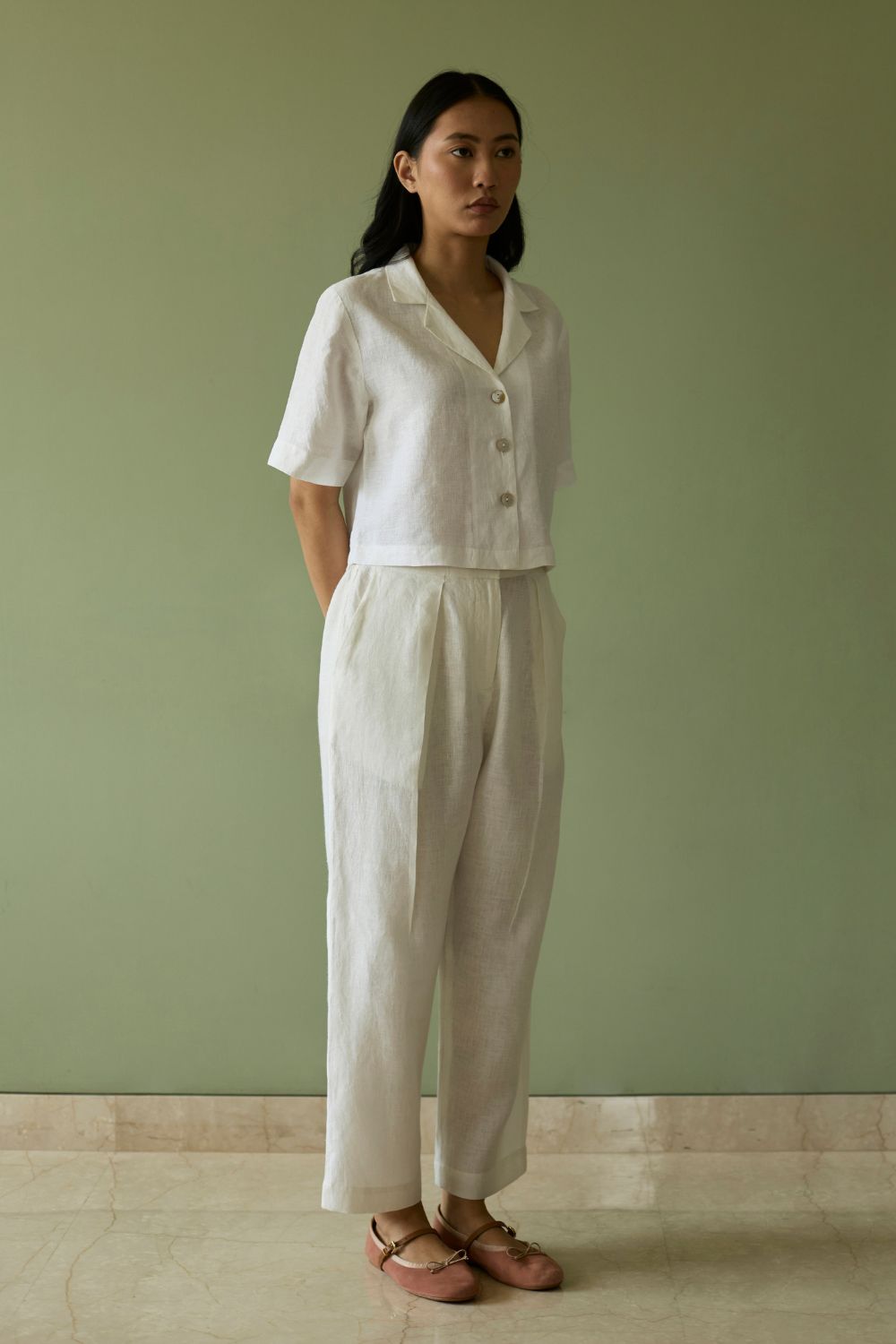 Tala Forever Linen Pants- Ivory