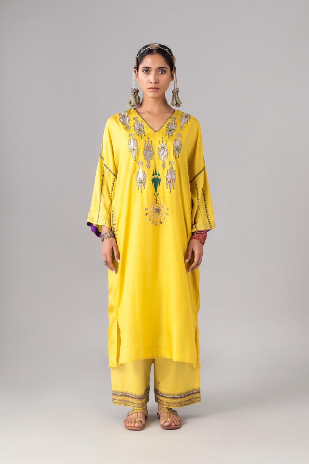 Bagha Yellow Kaftan