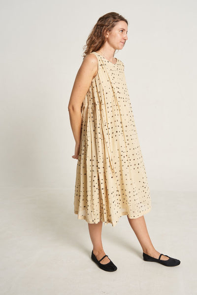 Pleated Cribble Dress