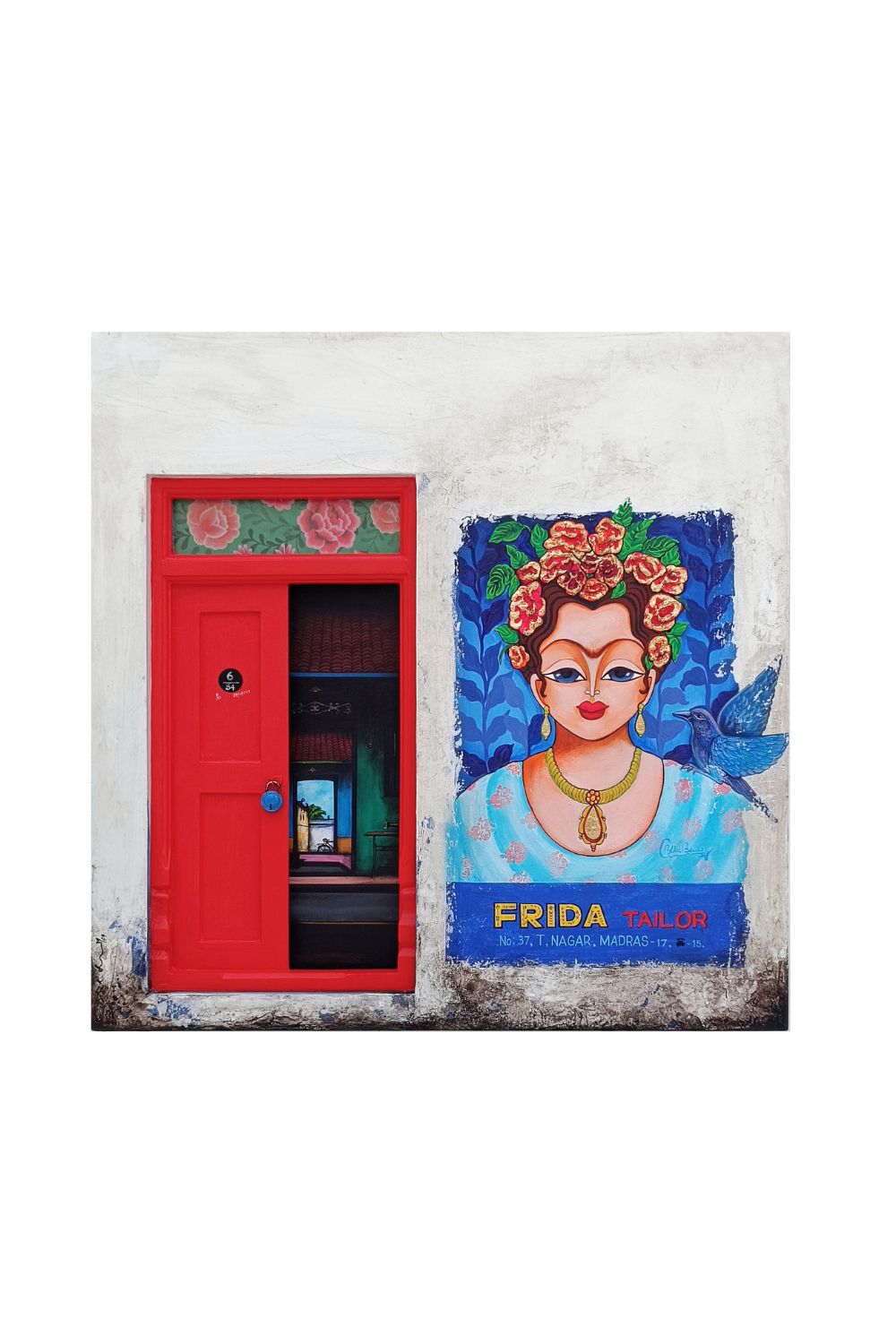AAF24KR-12 Frida Kahlo Wooden Box Door