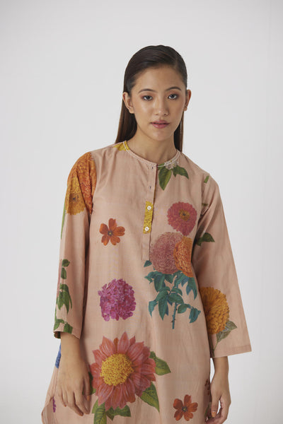 VINTAGE GARDEN SHORT KURTA SET