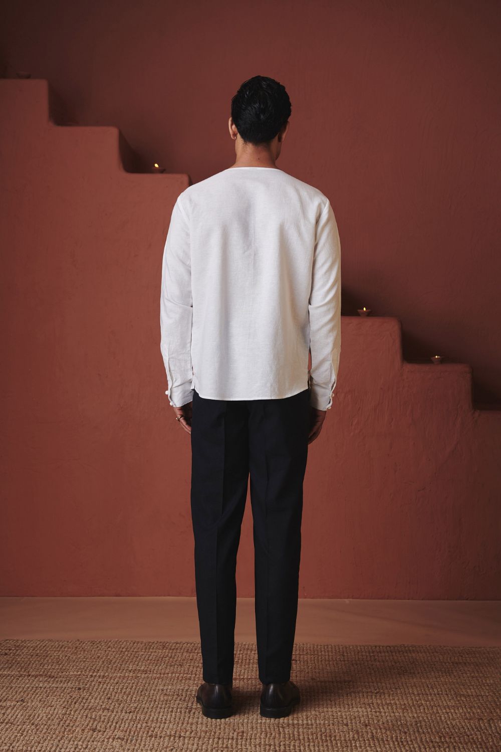 Vanilla Co Linen Men's Angrakha Shirt