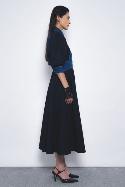 Vesper Dress - Navy and Lapis