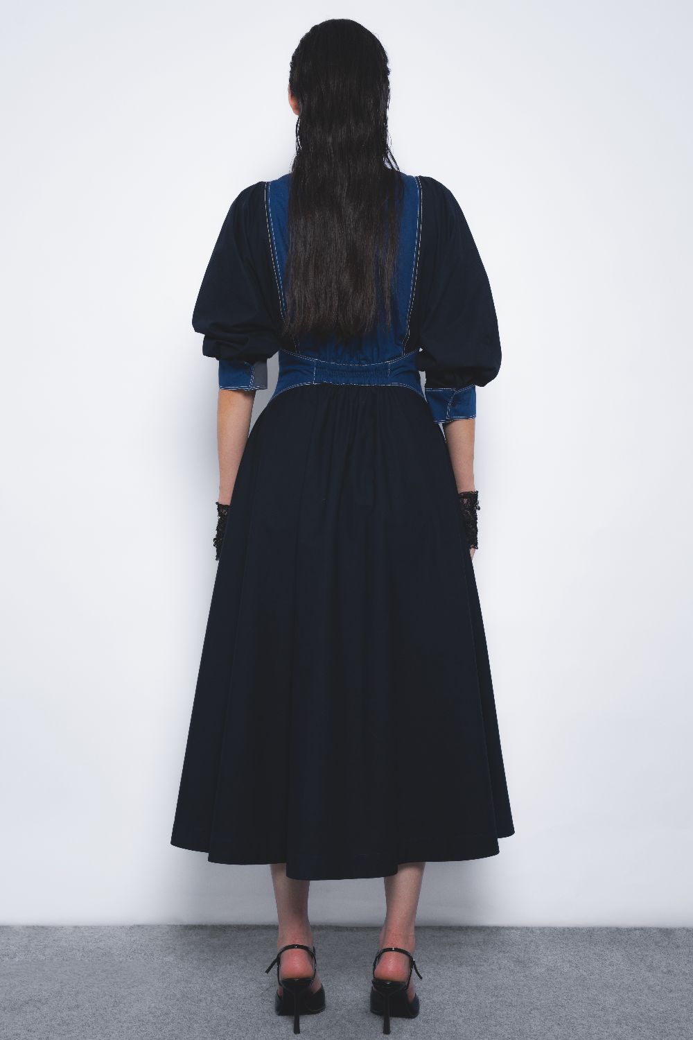 Vesper Dress - Navy and Lapis