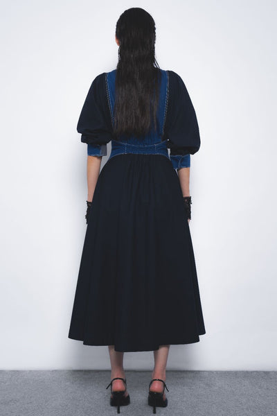 Vesper Dress - Navy and Lapis