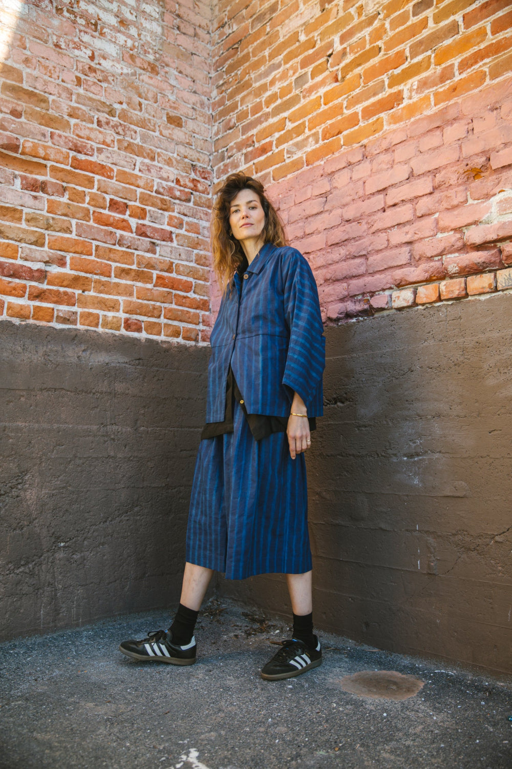Vintage Navy Blue Skirt-Indigo