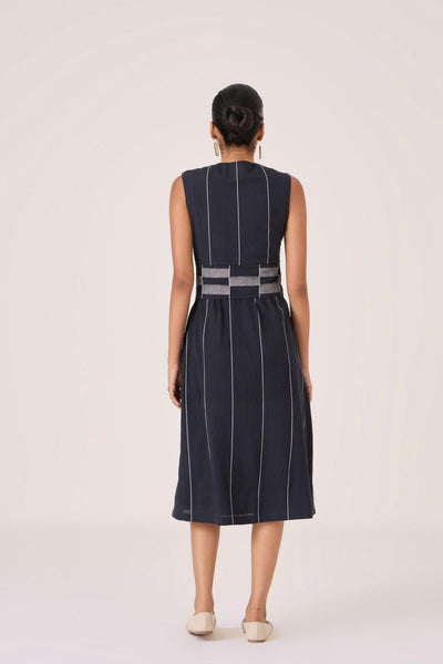 Viva Handwoven Striped Midi Dress
