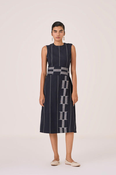 Viva Handwoven Striped Midi Dress
