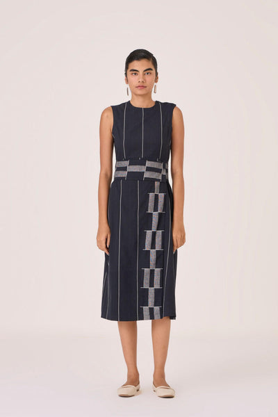 Viva Handwoven Striped Midi Dress