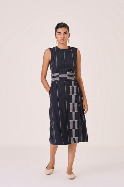 Viva Handwoven Striped Midi Dress