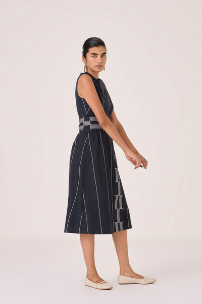 Viva Handwoven Striped Midi Dress
